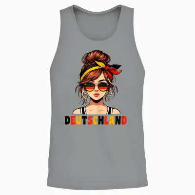 Deutschland Damen Frau Deutsch Deutsches Mädchen Damen Girl Unisex Tank Top - Sport Grey