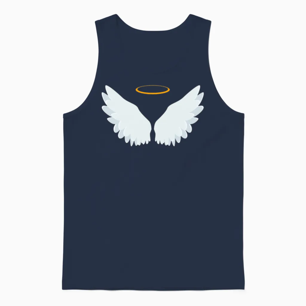 Angel´s Wings with Halo Unisex Tank Top in Navy