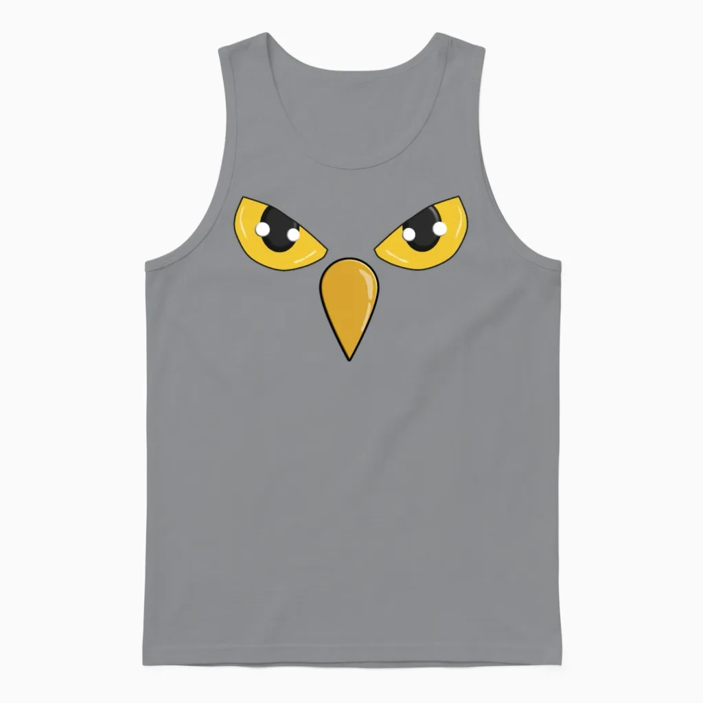 Owl Eyes Unisex Tank Top in Sport Grey