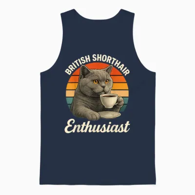 Britannique Amateur De Cheveux Courts Pour Chat Maman British Shorthair Unisex Tank Top - Navy