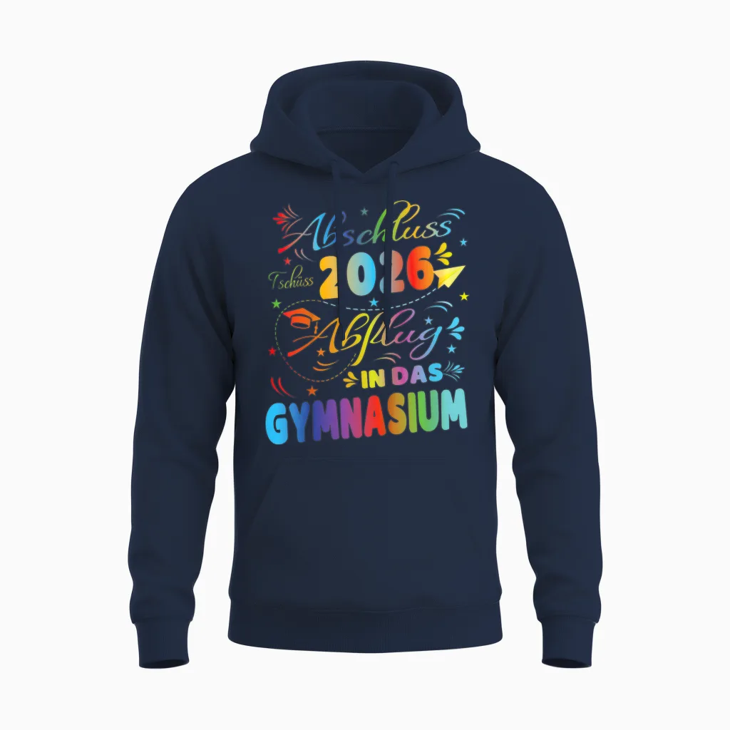 Schulkind Abschluss Grundschule 2026 Einschulung Gymnasium Unisex Hoodie in Navy