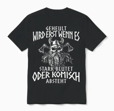 Viking Nordic Compass Wolf Nordic Germanic Midgard T-Shirt, Black Unisex T-Shirt - Black