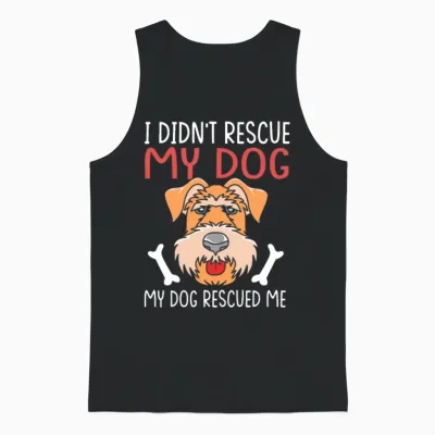 Dog Rescue Quotes Airedale Terrier Dog Unisex Tank Top - Black