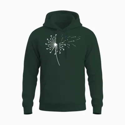 Dandelion Hockey Stick Shirt for Hockey Players Field Hockey T-Shirt, Black Unisex Hoodie - Forest