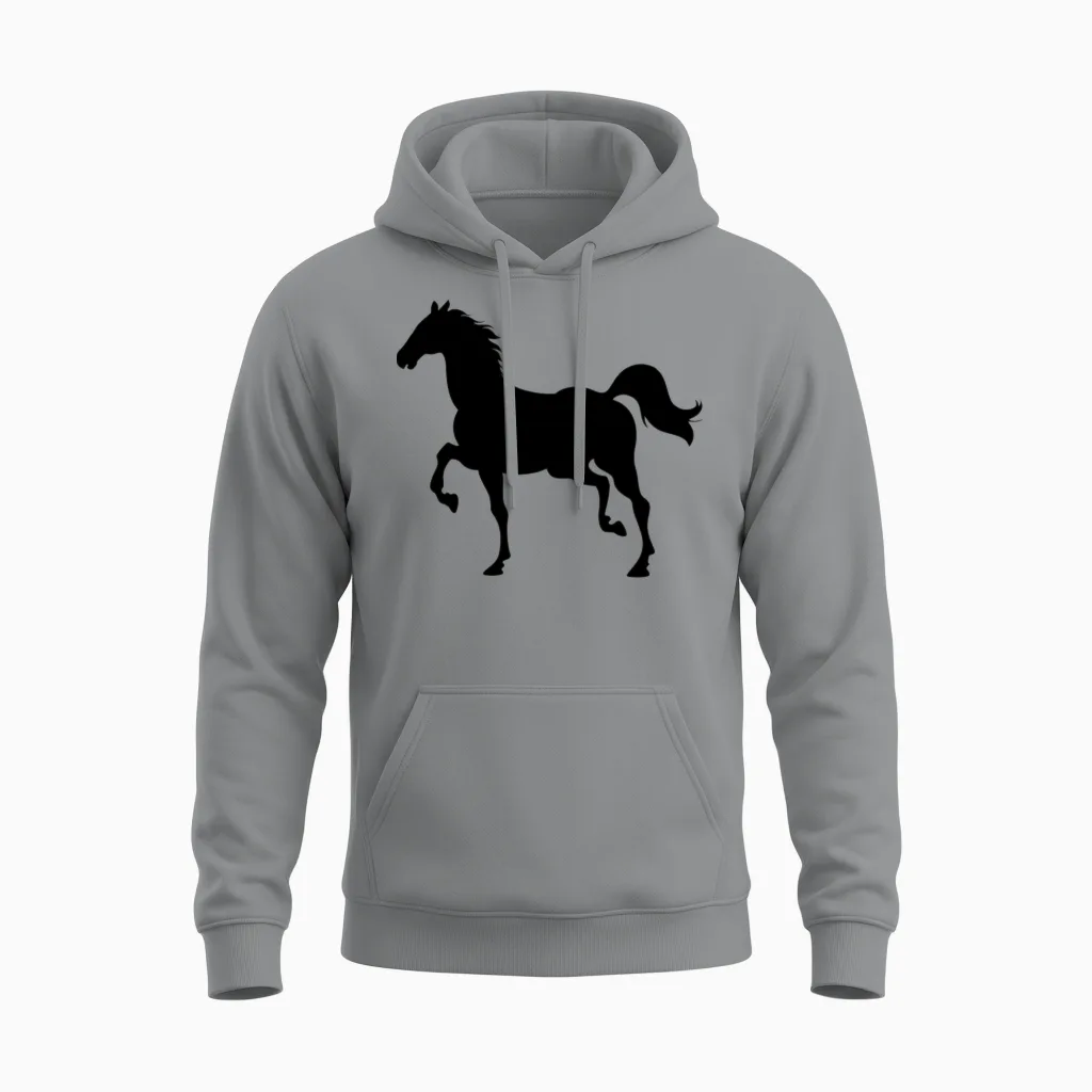 Horse, Horse Trotting, Horse Owner, Rodeo, Wild Unisex Hoodie in Sport Grey