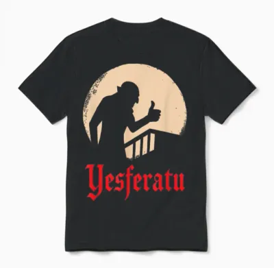 Yesferatu Funny Vampire Horror Movie Parody Unisex T-Shirt - Black