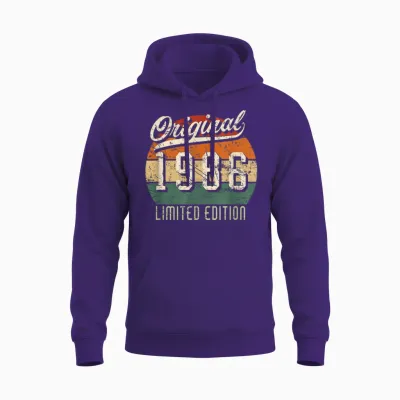 Original 1986 Limited Edition - Jahrgangs Unisex Hoodie - Purple