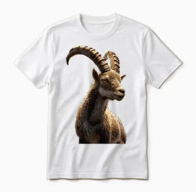 Steinbock Ziege Bock Alpensteinbock Capricorn Süße Ziegen Unisex T-Shirt - White