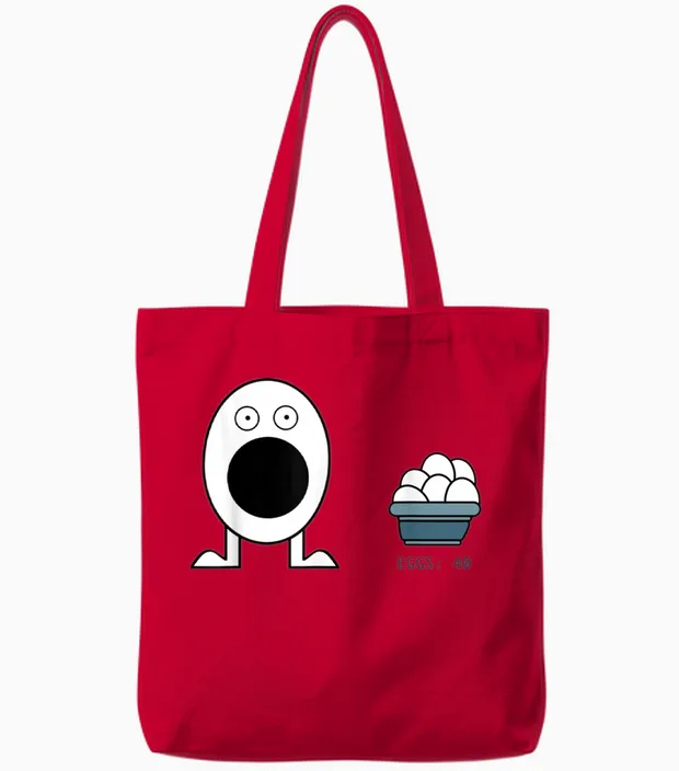 Feed Eggs I Think You Should Leave Comedy Tote Bags in Red