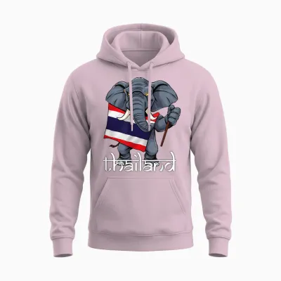 Thailand T-Shirt, Thai Clothing, Thailand for Women and Men Unisex Hoodie - Light Pink