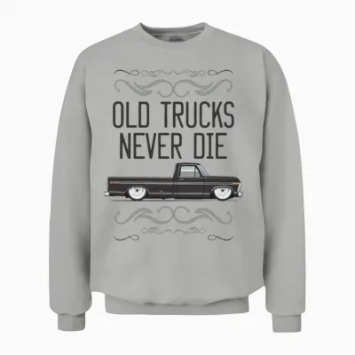 Keep on Truckin Raven Black Unisex Sweatshirt - Ash