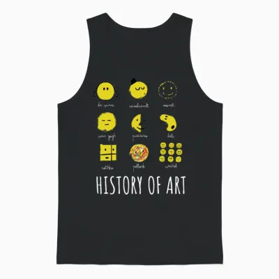 History of Art - Cool Art Lover - Stick Figure Unisex Tank Top - Black