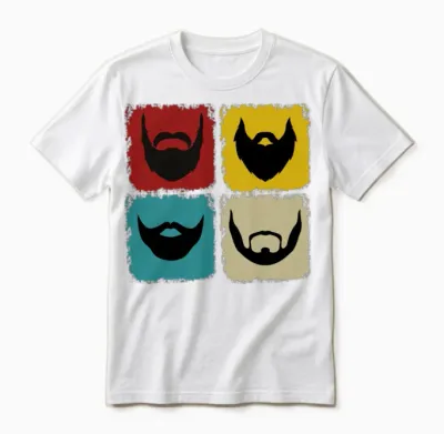 Retro Sunset Beard Life Unisex T-Shirt - White