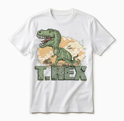 T Rex Tyrannosaurus Rex Unisex T-Shirt - White