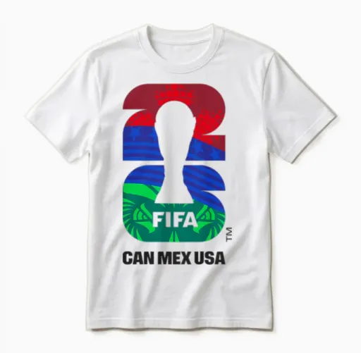 Kids Fifa Wm26 Trophy Logo of the Host Country Unisex T-Shirt - White