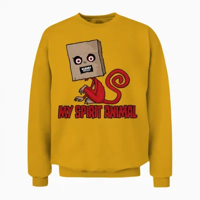 Maniacal Masked Monkey Spirit Animal Unisex Sweatshirt - Gold