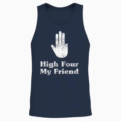 High Four My Friend Amputee Hands Limb Amputation Unisex Tank Top - Navy
