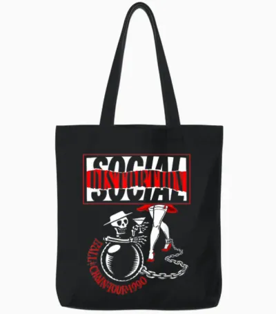 Offizielle Social Distortion Ball Und Kette Tote Bags - Black
