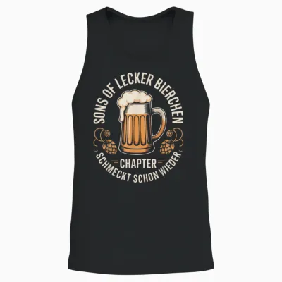 Sons of Lecker Bierchen Chapter Schmeckt Schon Wieder Unisex Tank Top - Black