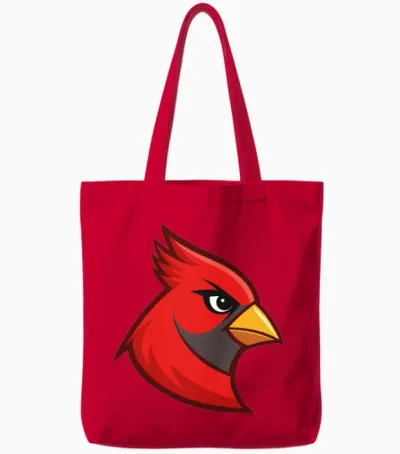 Cardinal Head For Tote Bags - Red