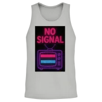 No Signal Retro Neon Unisex Tank Top - Ash – 2