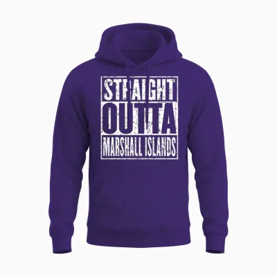 Straight Outta Marshall Islands Vintage Unisex Hoodie - Purple