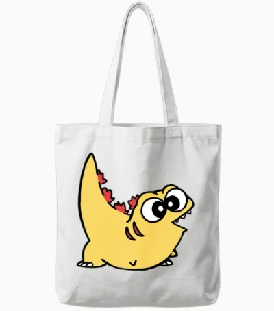 Godzilland Style Kamata-Kun Tote Bags - White