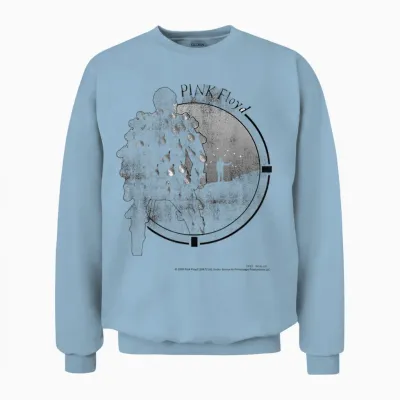 Pink Floyd Pink Floyd Silhouette De Tonnerre Délicate Unisex Sweatshirt - Light Blue