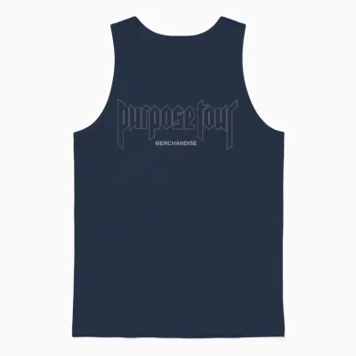 Offizielles Justin Bieber Purpose Tour Exclusive Cross Unisex Tank Top - Navy