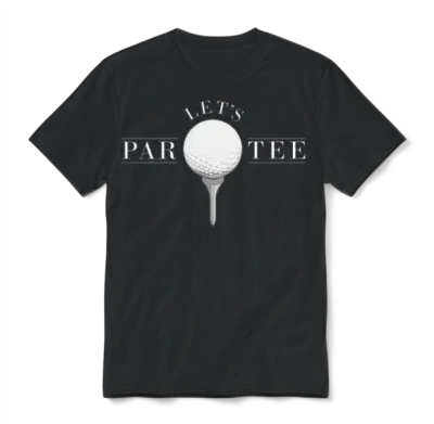 Funny Golf Shirt - Lets Par Tee Golf Unisex T-Shirt - Black