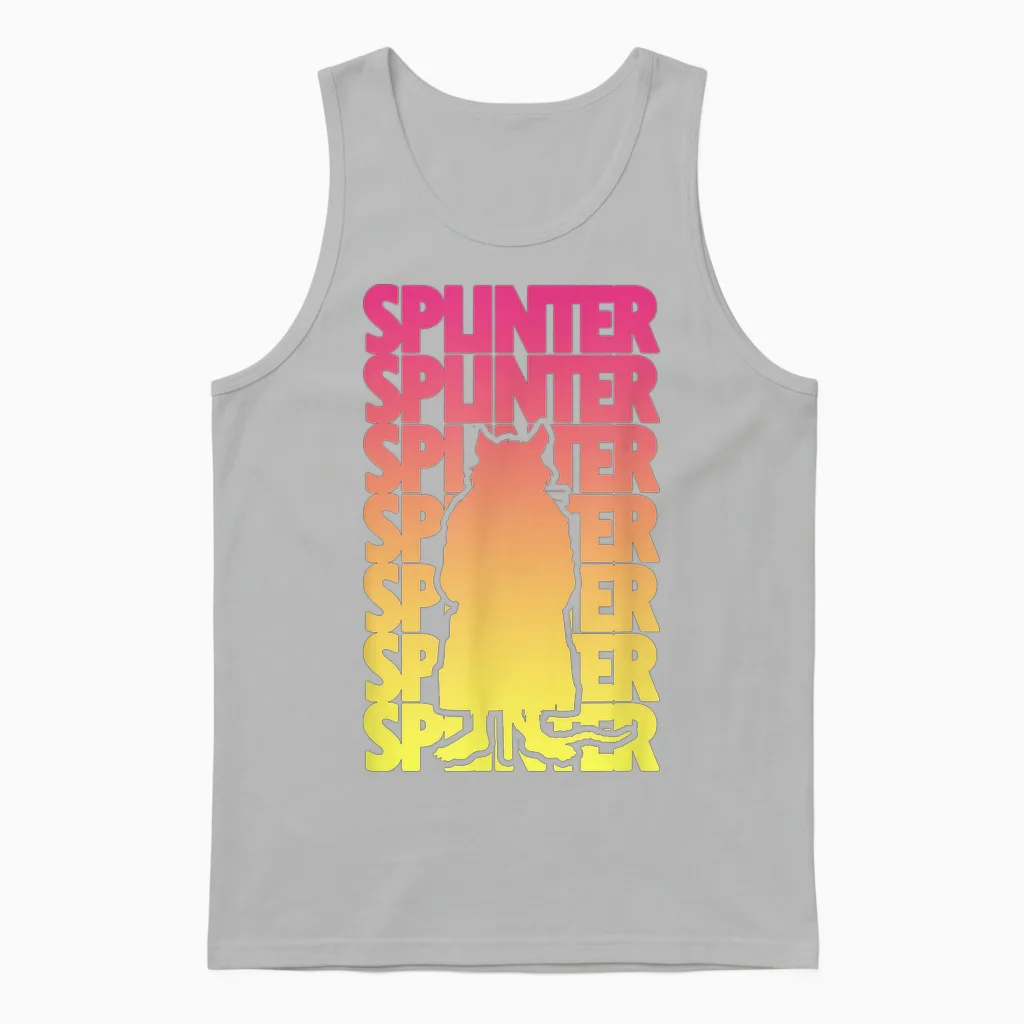 Master Splinter - Gradient Silhouette Unisex Tank Top in Ash