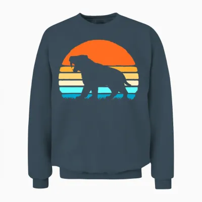 Sabertooth Tiger Unisex Sweatshirt - Dark Heather
