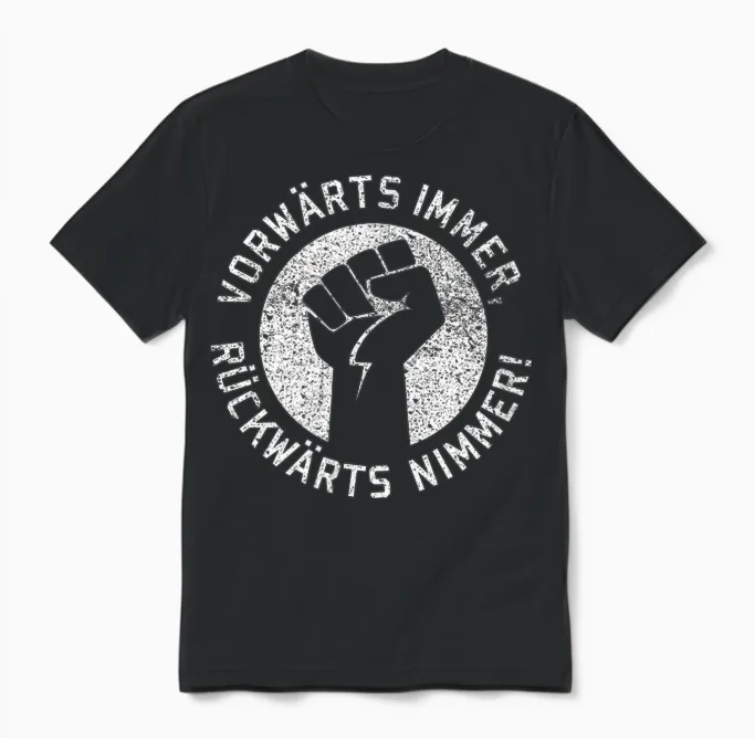 Vorwärts Immer Rückwärts Nimmer Ddr Ostalgie Ostdeutschland Unisex T-Shirt in Black