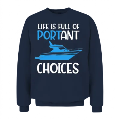 Funny Boating Boat Captain Unisex Sweatshirt - Navy