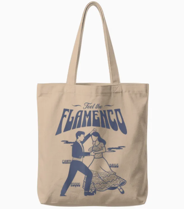 Spüren Sie Das Flamenco Tanzpaar - Spanischer Tanz Tote Bags in Natural