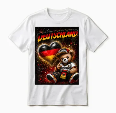 Deutschland T-Shirt Trikot Deutsche Flagge Germany Unisex T-Shirt - White
