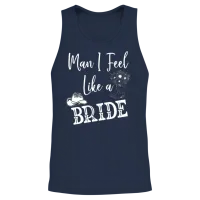 Man I Feel Like a Bride Unisex Tank Top - Navy – 2