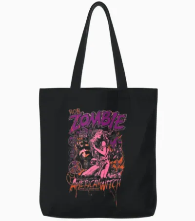 Rob Zombie American Witch Pastel Tote Bags - Black