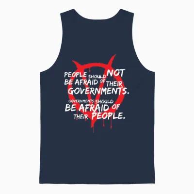 V for Vendetta Unisex Tank Top - Navy