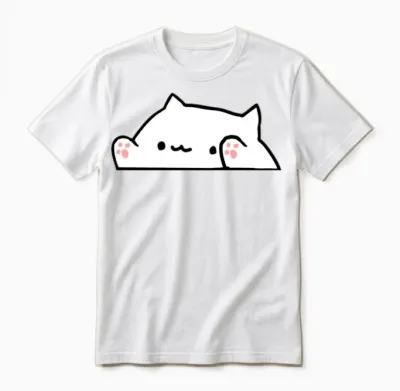 Bongo Cat Unisex T-Shirt - White
