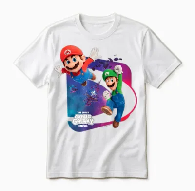 The Super Mario Galaxy Movie Mario & Luigi Adventure Unisex T-Shirt - White