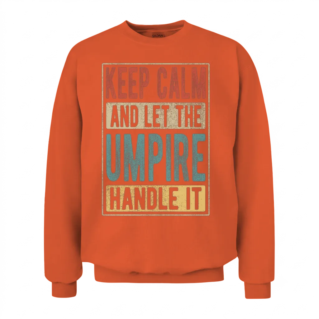 Umpire Retro Gift Unisex Sweatshirt - Orange