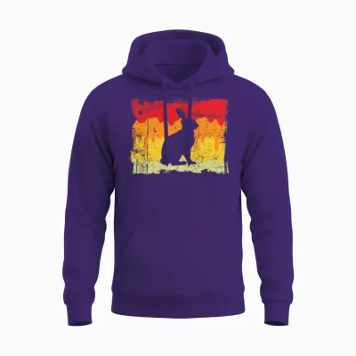 Rabbit Retro Unisex Hoodie - Purple