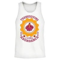 Funny Thanksgiving Unisex Tank Top - White – 2