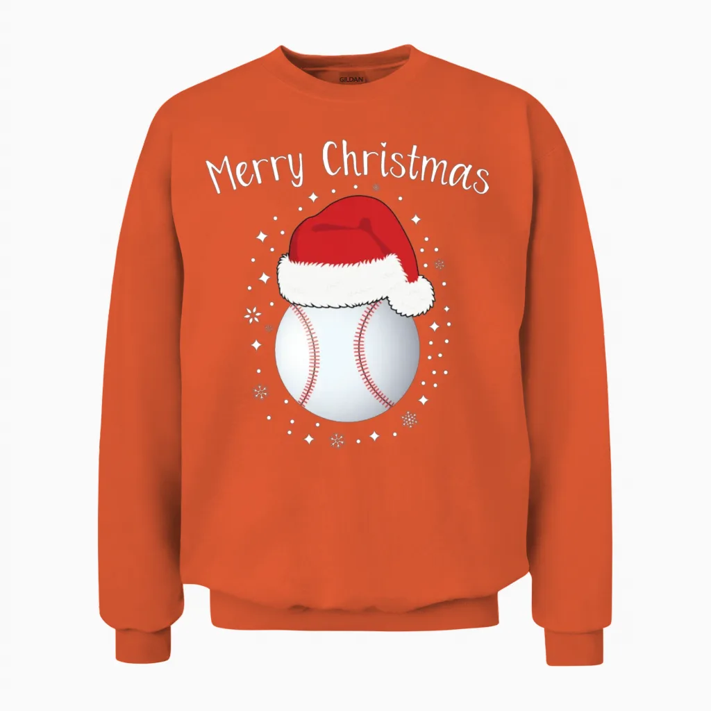 Funny Softball Copy - Baseball & Unisex Sweatshirt in Orange