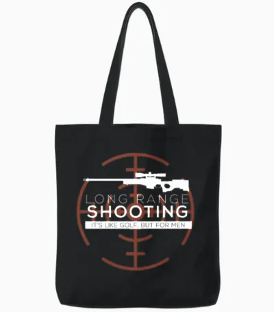 Long Range Shooting Tote Bags - Black