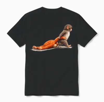 Cute Monkey Punch Unisex T-Shirt - Black