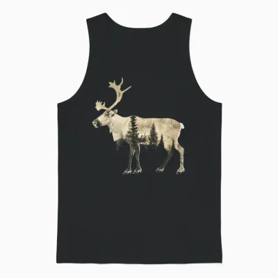 Tundra, Boreal Forests Caribou Unisex Tank Top - Black