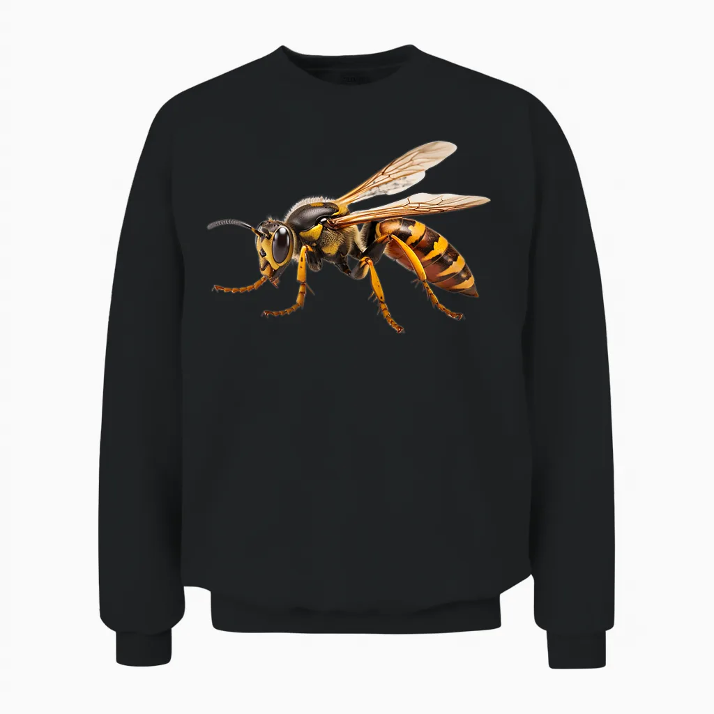 Entomologie Insekten Makro Entomologe, Wespe Unisex Sweatshirt in Black