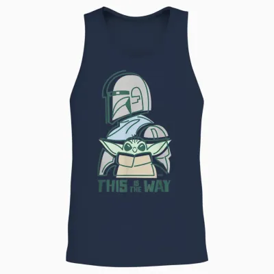 Star Wars the Mandalorian and Grogu This Is the Way Cute Unisex Tank Top - Navy